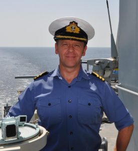 Commander Jon Holmes at sea-2012